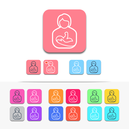 App icon for breast feeding app Design by K-Art Lab