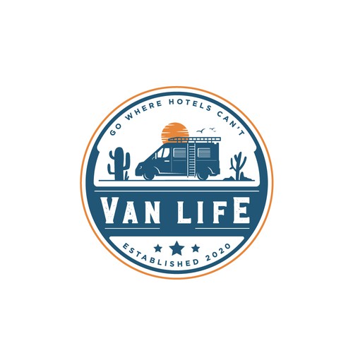 Catchy logo for an adventurous/ outdoor camper-van rental Design by Joe Sumat