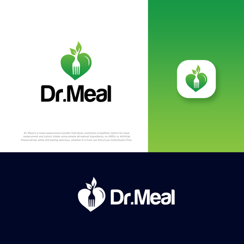 Meal Replacement Powder - Dr. Meal Logo Design por Mr.Bug™