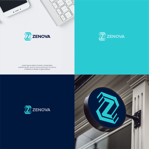 Zenova Logo: Revolutionary suite of health and wellness mobile apps Design by Artba