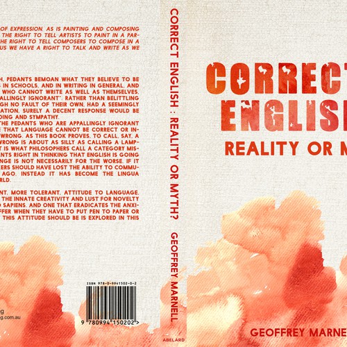 Create an attractive cover for a paperback book about language Design by huraioana