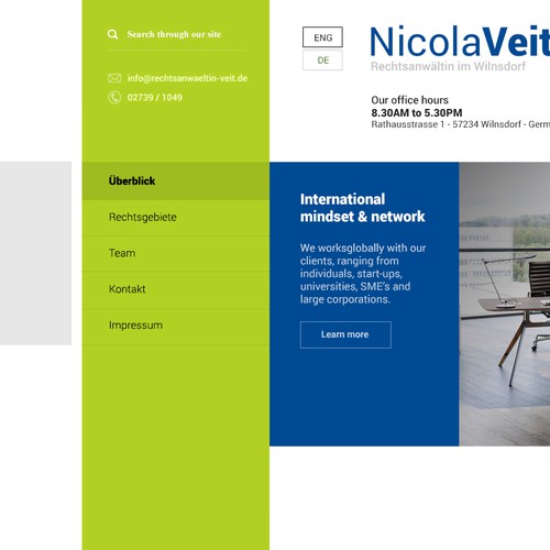 Web page design contest entry by gggg99