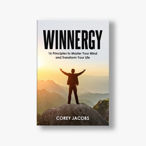 Design a sleek book cover for a man who wants to transform your mind and life! Design by Aziel Design