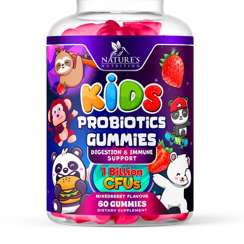 Designs | Cute Kids Probiotic Gummies Design needed for Nature's ...