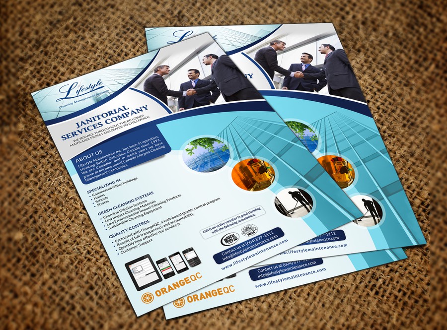 Create the new Commercial Janitorial Cleaning Services brochure for