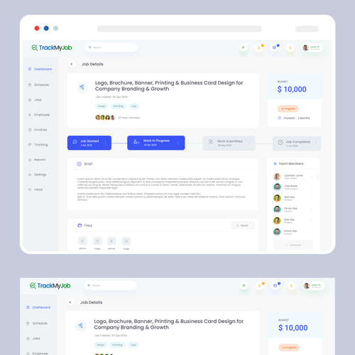 TrackMyJob (Job Tracker Web Application) Design by PixelEye™