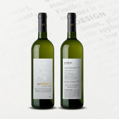 Minimalistic wine label needed Design by O Ñ A T E