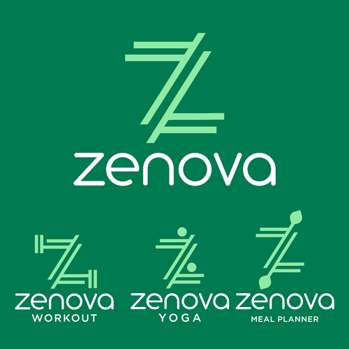 Zenova Logo: Revolutionary suite of health and wellness mobile apps Design by Kencono Wungu