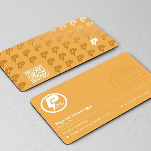 Modern Business Card Design for Electric Energy and Solar Company Design by Brandmaker artist