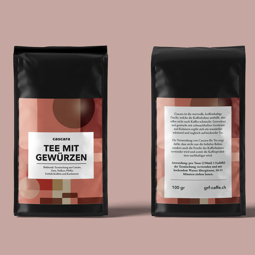 Cascara tea label Design by aran&xa