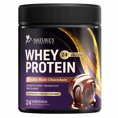 Diseño de Tasty Whey Protein Chocolate Design Needed for Nature's Nutrition de Davi Giolo ★