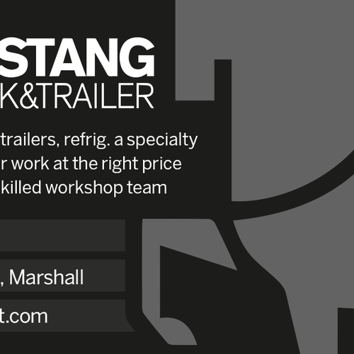 Newspaper Ad for Truck Repair Shop - Mustang Truck & Trailer Réalisé par Applefresh