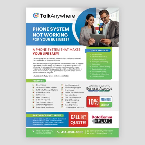 TalkAnywhere Sales Flyer Design by idea@Dotcom