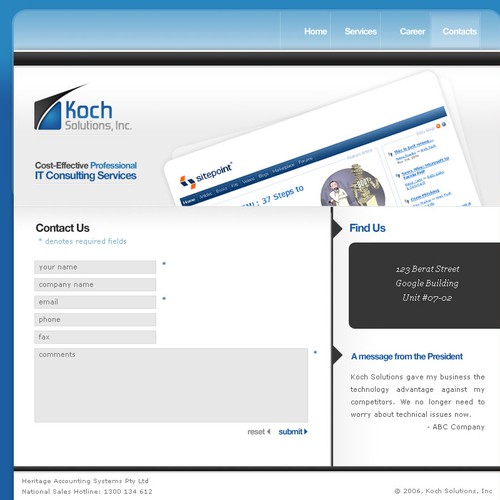 $500.00 Website template (Design only) Design by Edwin Toh