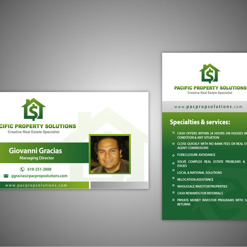 Create the next business card for Pacific Property Solutions! Design by SumaiyaD