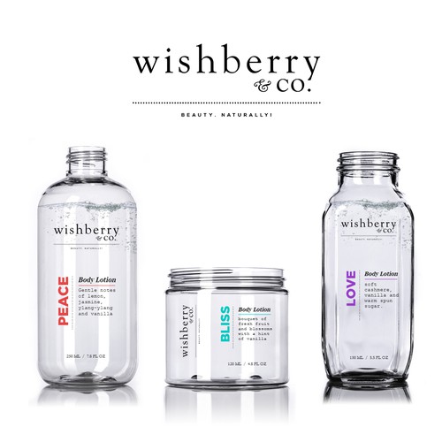 Wishberry & Co - Bath and Body Care Line Design por Javier Milla