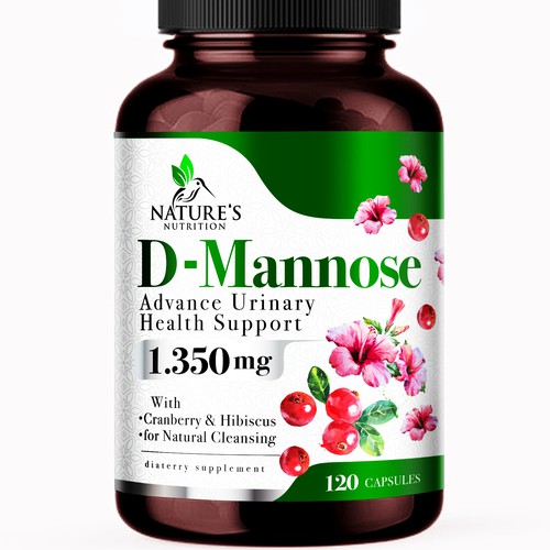 Colorful D-Mannose Design Needed for Nature's Nutrition Design réalisé par agooshe