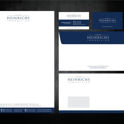 Visitenkarte Briefpapier Und Briefumschlage Fur Exklusiven Immobilienmakler In Munchen Business Card Contest 99designs