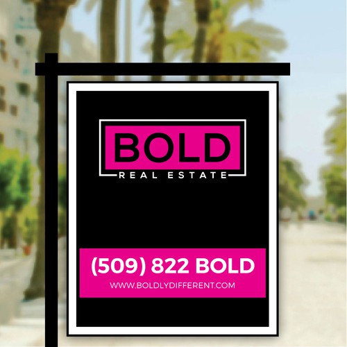 Bold Real Estate Sign Design by icon89GraPhicDeSign