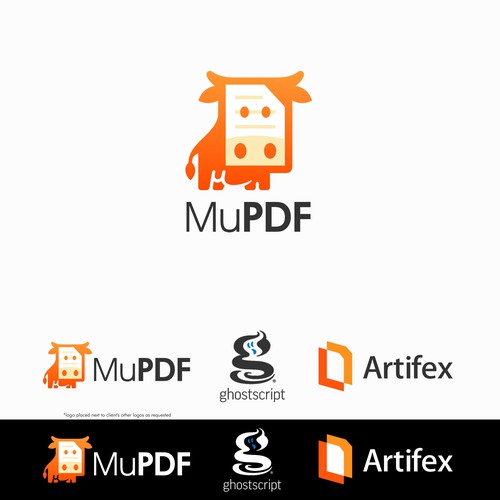 Design MuPDF's Next Logo - Minimalist Elegance or Stylized Cow? Design by ham7