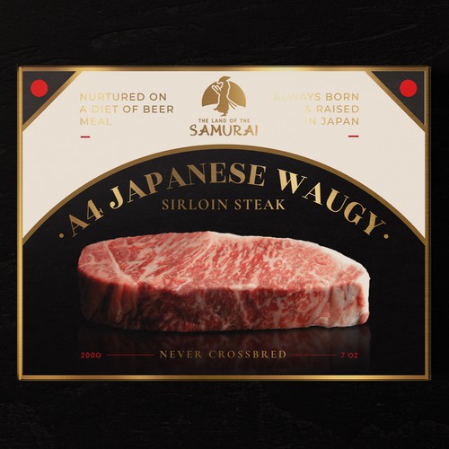 100% JAPANESE WAGYU STEAK Design by Kamilla Oblakova