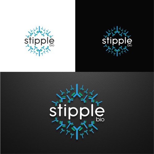 Design a logo for a biotech that uses "molecular stippling" to map out cancer's vulnerabilities Design by Winter Design Studio