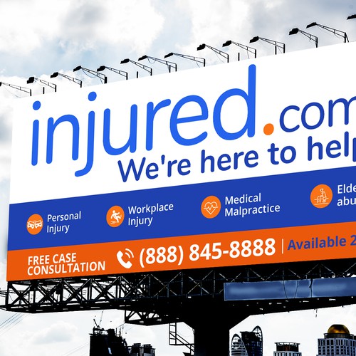 Injured.com Billboard Poster Design Design by GrApHiC cReAtIoN™