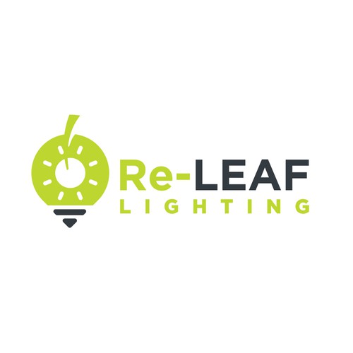 Re-LEAF Lighting logo Diseño de Rekker