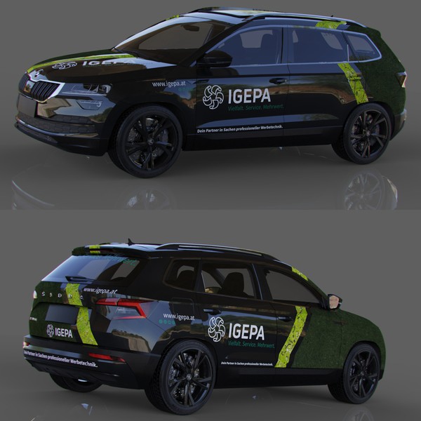 Design realizzato da Andrei Sandu intitolato "Car wrap - IGEPA"