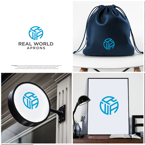 Real World Aprons Logo Design by A F I F I . A R T ™