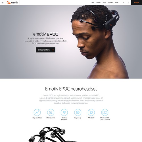 Redesign website for International Award Winning EEG system Design by Brace