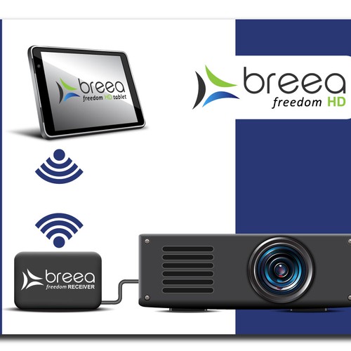Create illustration for wireless tablet and receiver