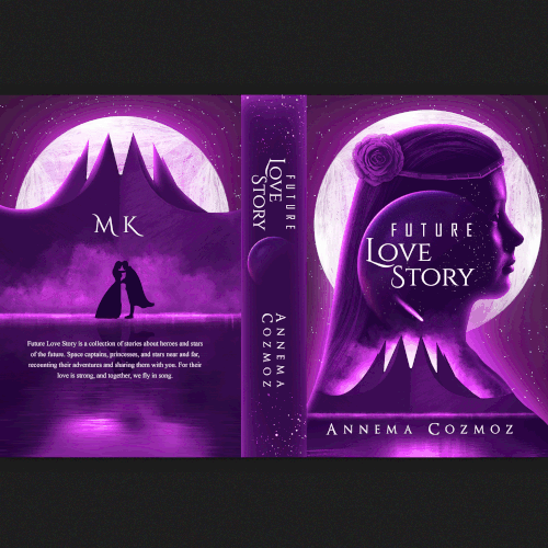 Children's Sci-fi Love Story Book Cover Contest! Space Captains and Princesses. Future Love Story! Design by César Pardo