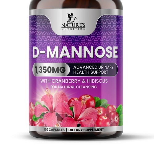 Colorful D-Mannose Design Needed for Nature's Nutrition Design by GayanMH