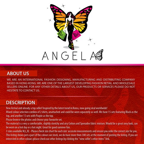 Help Angela Fashion  with a new banner ad Réalisé par Joel_jafam