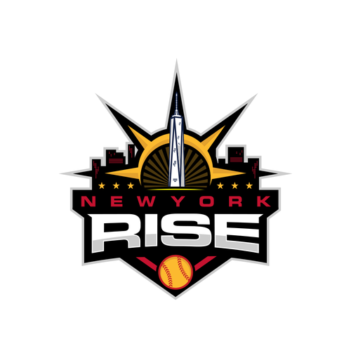 Sports logo for the New York Rise women’s softball team Réalisé par Lucianok