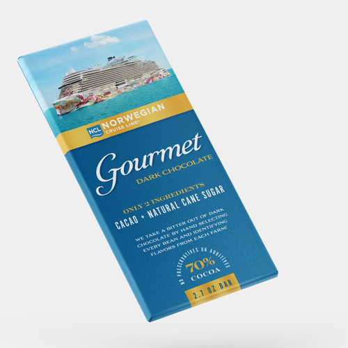 Chocolate Bar Wrapper for Cruiseline Design by Radmilica