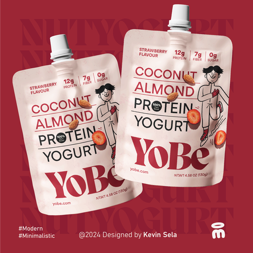 Create Eye-Catching Packaging for YoBe's Protein Yogurt to Shine at Whole Foods Design by Oodly Studio