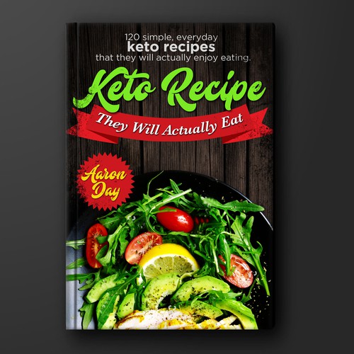 Diseño de Design Healthy Ketogenic Recipe Book Cover de arté digital graphics