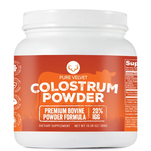 Design di Re-design Supplement Label to capture Amazon shopper attention & boost CTR - Colostrum Powder di intanamir