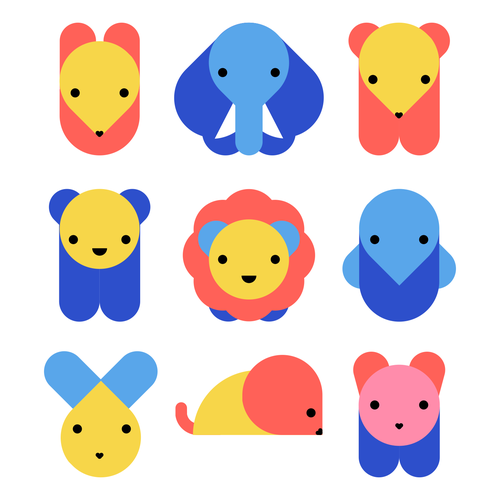 Designs | Minimalist stackable animal illustration | Illustration or ...