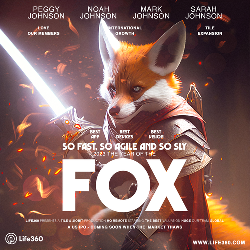 Life360 2023 Year of the Fox Poster Design by Tsotne N