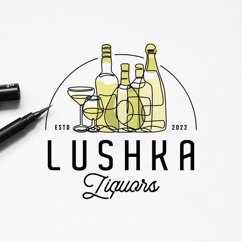 Catchy & Powerful Liquor Store Logo Design by M. Castillo Design