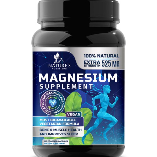 Natural Magnesium Glycinate Design needed for Nature's Nutrition Design by Wfemme