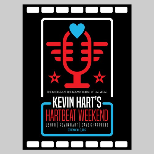 Diseño de Design Concert Poster for Screen Print - Kevin Hart @ The Cosmopolitan of Las Vegas de Mrs Design ♥