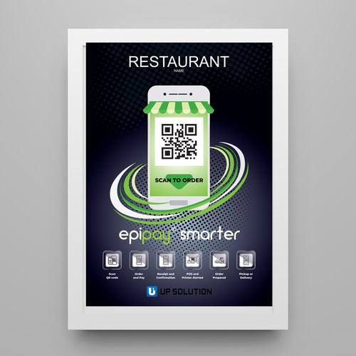 Contactless QR code store front poster to grab attention Design by ArtBells