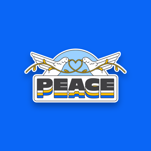 Design A Sticker That Embraces The Season and Promotes Peace Diseño de Pixelax