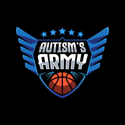 Basketball Logo for Team 'Autism's Army' - Your Winning Logo Featured on Major Sports Network Design by PixArty