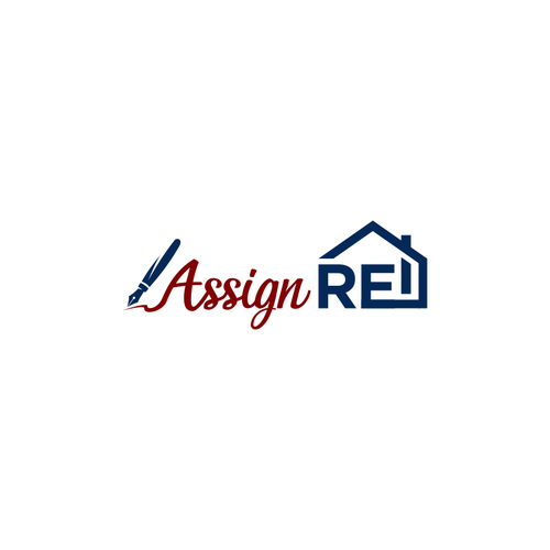 Real Estate Logo with cursive + forming shapes out of words Design by MK.n
