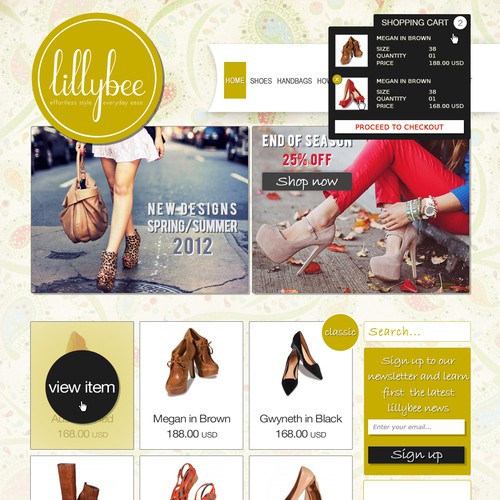 New website design wanted for lillybee Design por EM Studio.